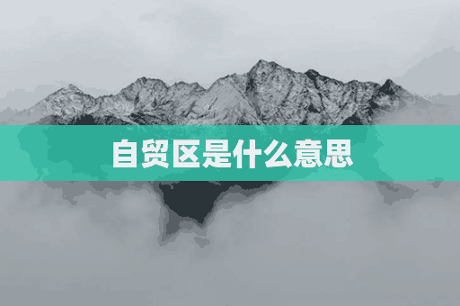 自贸区是什么意思